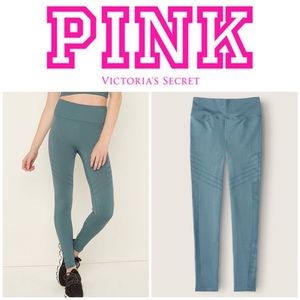 Victoria's Secret Pink Active Smokey Teal colored Seamless High Waist Leggings